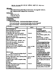 Giáo án Công nghệ Lớp 6 tham khảo - Tiết 38: Cơ sở của ăn uống hợp lí (Tiếp theo)