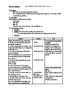 Giáo án Công nghệ Lớp 6 tham khảo - Tiết 55: Quy trình tổ chức bữa ăn (Tiếp theo)