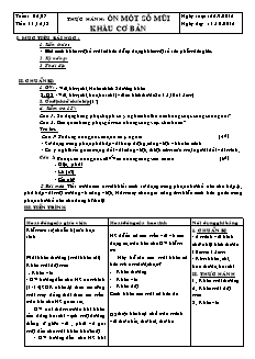 Giáo án Công nghệ Lớp 6 - Tiết 11+12+13: Thực hành ôn một số mũi khâu cơ bản