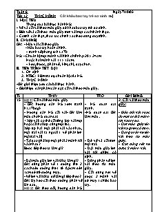 Giáo án Công nghệ Lớp 6 - Tiết 12: Thực hành cắt khâu bao tay trẻ sơ sinh (Tiết 2)