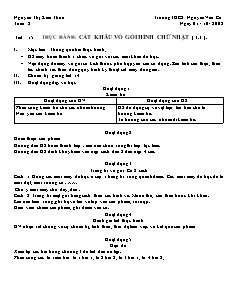 Giáo án Công nghệ Lớp 6 - Tiết 15: Thực hành cắt khâu vỏ gối hình chữ nhật (Tiếp theo) - Nguyễn Thị Kim Thoa