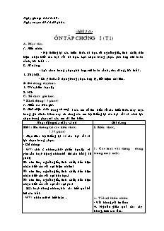 Giáo án Công nghệ Lớp 6 - Tiết 16+17: Ôn tập chương 1