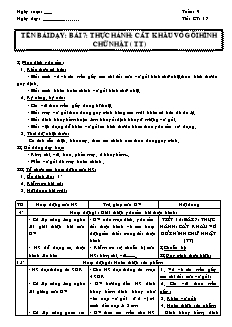 Giáo án Công nghệ Lớp 6 - Tiết 17-24