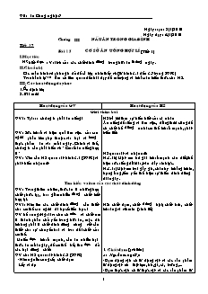 Giáo án Công nghệ Lớp 6 - Tiết 37-67