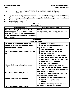 Giáo án Công nghệ Lớp 6 - Tiết 38: Cơ sở của ăn uống hợp lý (Tiếp theo) - Nguyễn Thị Kim Thoa