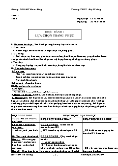 Giáo án Công nghệ Lớp 6 - Tiết 6: Thực hành lựa chọn trang phục - Trường THCS Đạ M'rông