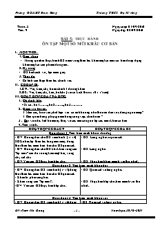 Giáo án Công nghệ Lớp 6 - Tiết 9, Bài 5: Thực hành ôn tập một số mũi khâu cơ bản - Trường THCS Đạ M'rông