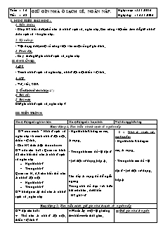 Giáo án Công nghệ Lớp 6 - Tuần 12, Tiết 23: Giữ gìn nhà ở sạch sẽ, ngăn nắp