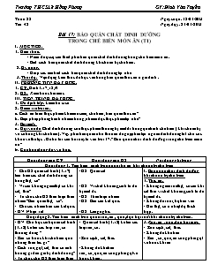 Giáo án Công nghệ Lớp 6 - Tuần 22 - Đinh Văn Tuyến