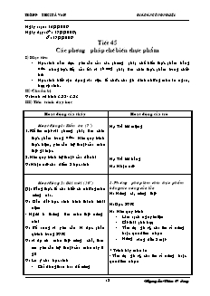 Giáo án Công nghệ Lớp 6 - Tuần 24 - Nguyễn Văn Cường