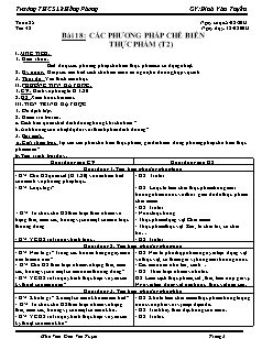 Giáo án Công nghệ Lớp 6 - Tuần 25 - Đinh Văn Tuyến