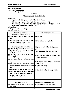 Giáo án Công nghệ Lớp 6 - Tuần 29 - Nguyễn Văn Cường