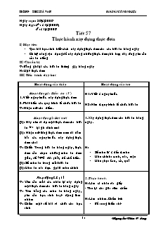 Giáo án Công nghệ Lớp 6 - Tuần 30 - Nguyễn Văn Cường