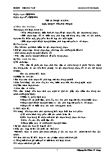 Giáo án Công nghệ Lớp 6 - Tuần 8 - Nguyễn Văn Cường