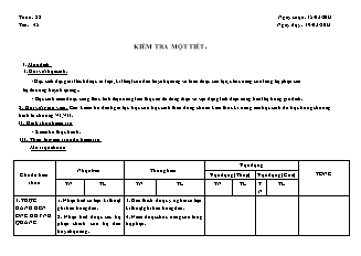 Giáo án Công nghệ Lớp 8 - Tuần 28, Tiết 45: Kiểm tra 45 phút - Đinh Văn Tuyến
