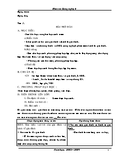 Giáo án môn Công nghệ Khối 6 - Chương trình cả năm (Bản chuẩn kiến thức)