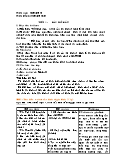 Giáo án môn Công nghệ Lớp 6 - Chương trình học kì 1