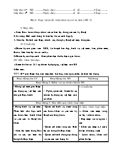 Giáo án Công nghệ Lớp 6 - Bài 6: Thực hành cắt khâu bao tay trẻ sơ sinh (Tiết 3)