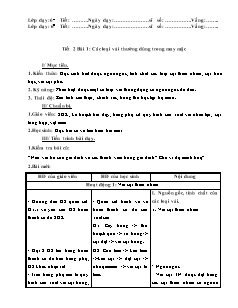 Giáo án Công nghệ Lớp 6 - Tiết 2, Bài 1: Các loại vải thường dùng trong may mặc (Bản hay)