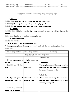 Giáo án Công nghệ Lớp 6 - Tiết 3, Bài 1: Các loại vải thường dùng trong may mặc (Bản hay)