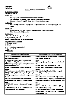 Giáo án Công nghệ Lớp 6 - Tiết 34: Ôn tập chương 1+2