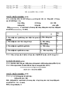 Giáo án Công nghệ Lớp 6 - Tiết 66+67+68