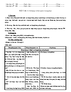 Giáo án Công nghệ Lớp 6 - Tiết 7, Bài 4: Sử dụng và bảo quản trang phục (Bản đẹp)