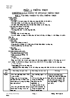 Giáo án Công nghệ Lớp 7 - Bài 1-41 - Dương Xuân Sang