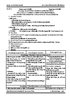 Giáo án Công nghệ Lớp 7 - Bài 1-7 - Nguyễn Thị Tuyết Trinh