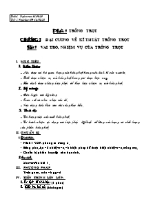 Giáo án Công nghệ Lớp 7 - Bài 1-9