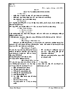 Giáo án Công nghệ Lớp 7 - Bài 29-31 - Đoàn Thị Thanh