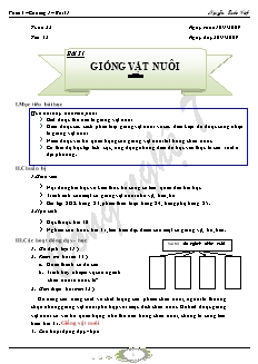 Giáo án Công nghệ Lớp 7 - Bài 31: Giống vật nuôi - Nguyễn Quốc Việt