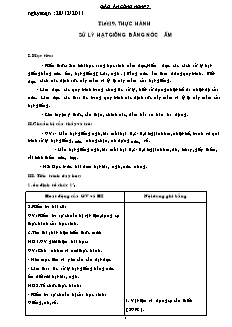 Giáo án Công nghệ Lớp 7 - Chương trình học kì 2 (Bản chuẩn kĩ năng)