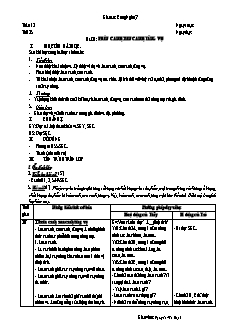 Giáo án Công nghệ Lớp 7 - Tiết 23: Luân canh, xen canh, tăng vụ - Nguyễn Văn Hạnh