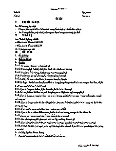 Giáo án Công nghệ Lớp 7 - Tiết 32: Ôn tập - Nguyễn Văn Hạnh