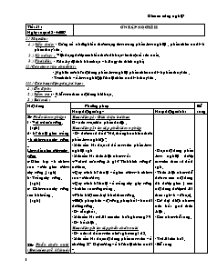 Giáo án Công nghệ Lớp 7 - Tiết 51: Ôn tập học kì 2