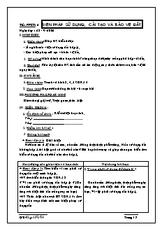 Giáo án Công nghệ Lớp 7 - Tiết 6: Biện pháp sử dụng, cải tạo và bảo vệ đất - Huỳnh Thị Út