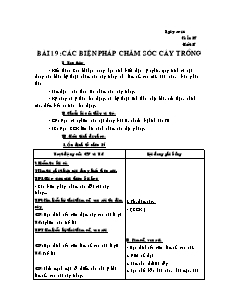 Giáo án Công nghệ Lớp 7 - Tuần 15