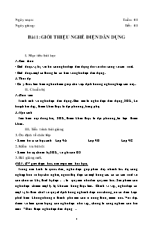 Giáo án Công nghệ Lớp 9 - Chương trình cả năm (Bản chuẩn kiến thức)