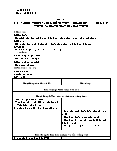 Giáo án môn Công nghệ Khối 7 - Chương trình cả năm (Bản chuẩn kiến thức)