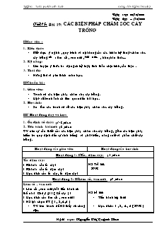 Giáo án Công nghệ Lớp 7 - Chương trình học kì 2 - Nguyễn Thị Quỳnh Hoa