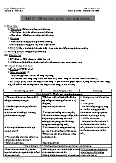 Giáo án Công nghệ Lớp 7 - Tuần 12 - Liêu Thanh Tùng