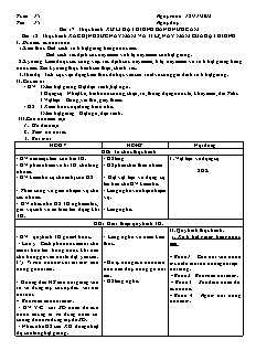 Giáo án Công nghệ Lớp 7 - Tuần 15+16