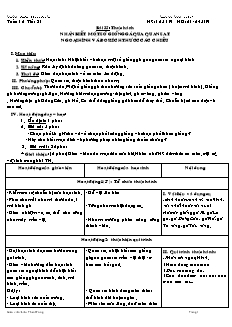 Giáo án Công nghệ Lớp 7 - Tuần 16 - Liêu Thanh Tùng