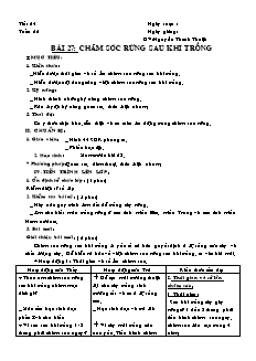 Giáo án Công nghệ Lớp 7 - Tuần 22 - Nguyễn Thanh Thuận