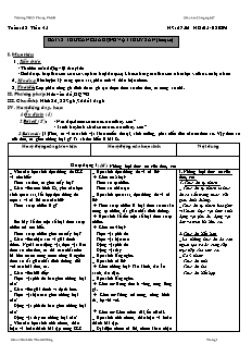 Giáo án Công nghệ Lớp 7 - Tuần 28 - Liêu Thanh Tùng