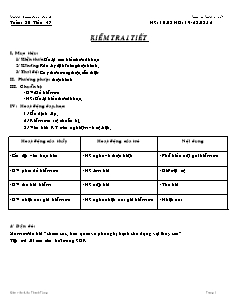 Giáo án Công nghệ Lớp 7 - Tuần 30 - Liêu Thanh Tùng