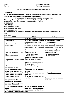 Giáo án Công nghệ Lớp 7 - Tuần 31 (Bản hay)