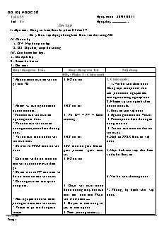 Giáo án Công nghệ Lớp 7 - Tuần 35 (Bản hay)