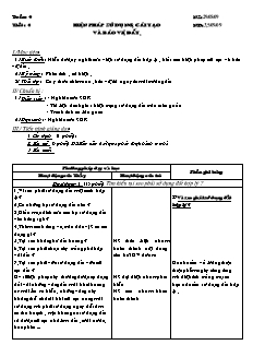 Giáo án Công nghệ Lớp 7 - Tuần 4 (Chuẩn kiến thức)